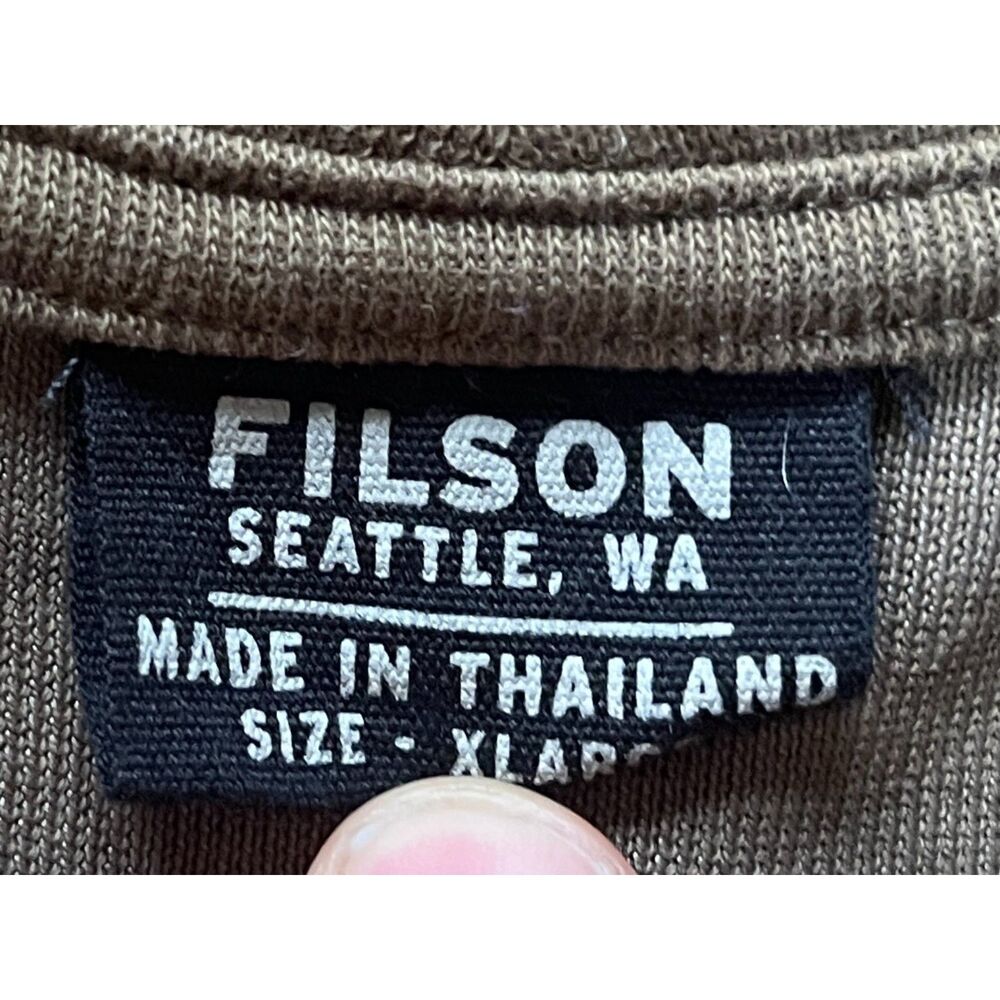 Filson Brown Pullover Long Sleeve Sweatshirt Top … - image 4